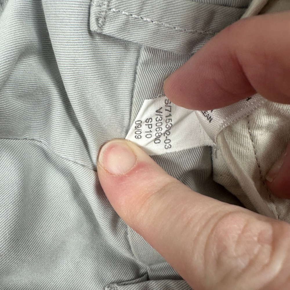Banana Republic Straight Fit Chino Pants Mens 36x32 (Fits 34x31) Gray Cotton - Picture 9 of 10